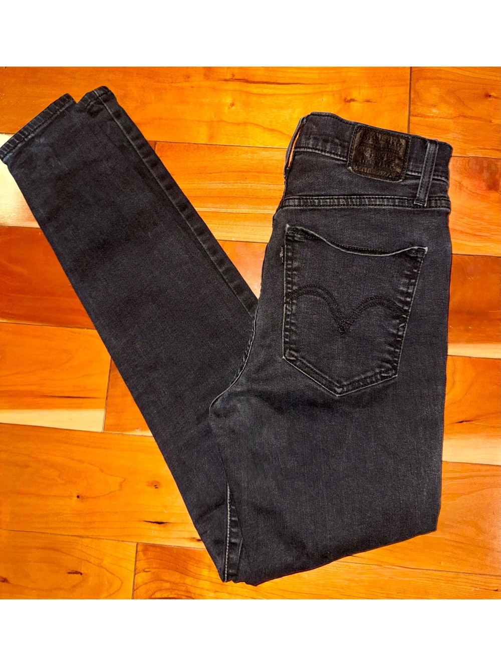 Levi's Premium Mile High Super Skinny Jeans, Size 28, Black Wash